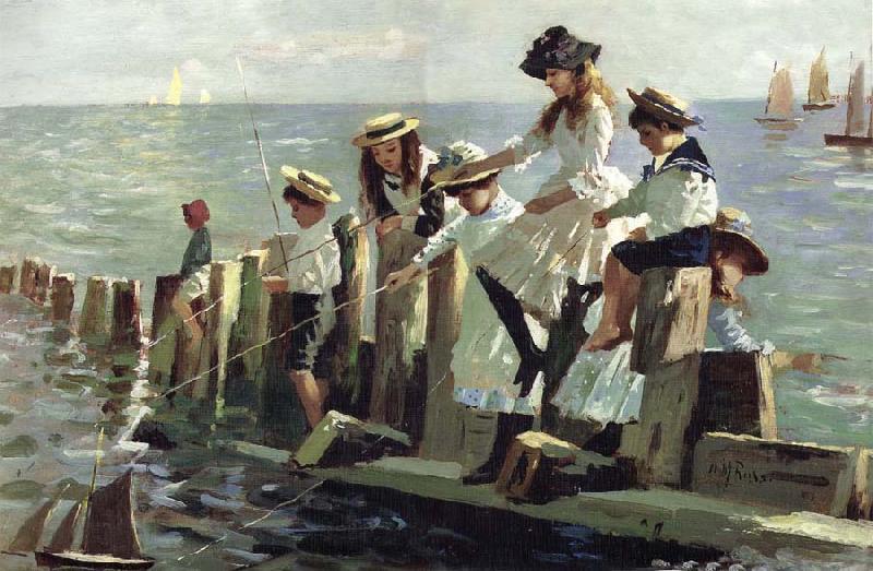 Alexander Mark Rossi The Little Anglers oil painting image